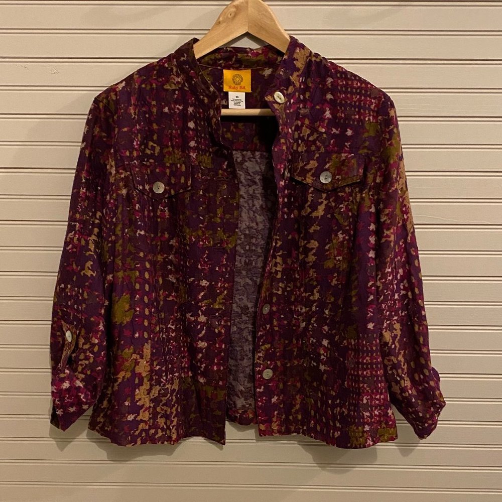 Ruby Rd Plum Jacket Size 10 - Picture 4 of 8